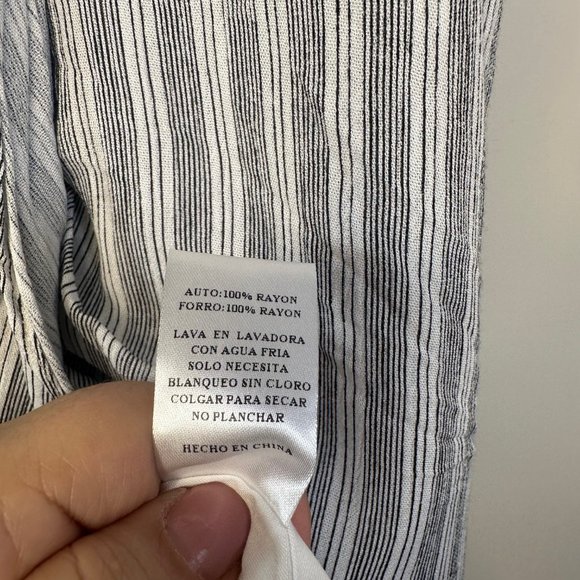 Sadie & Sage Black & White Striped Mini Dress Large - Picture 11 of 13